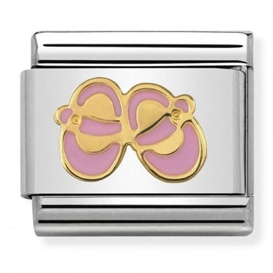 Gold and Pink Shoes Charm