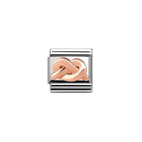 Classic Rose Gold Relief Knot Charm