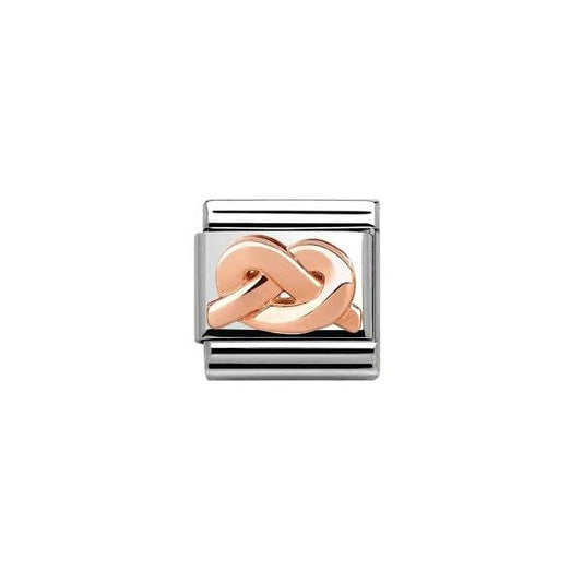 Classic Rose Gold Relief Knot Charm