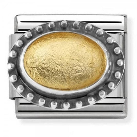 Classic Silver Rock Crystal Gold Drusie Charm