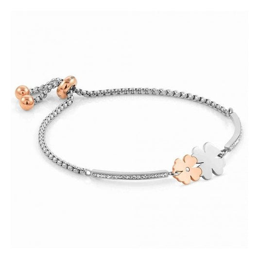 Milleluci Double Shamrocks Rose Gold Plated Bracelet
