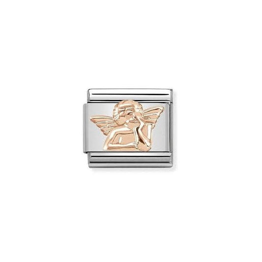 Classic Stainless Steel Rose Gold Angel Dreamer Charm