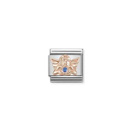 Classic Rose Gold and Zirconia Angel Of Health Wellbeing Charm