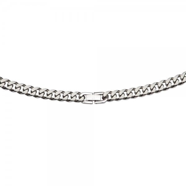 Gents Steel Necklace - Matte and Polished 50cm