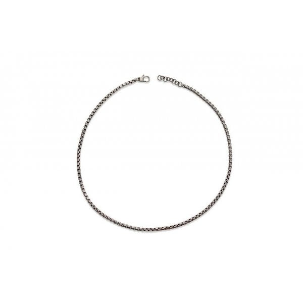 Figaro Necklace with Polished Blue IP Plating