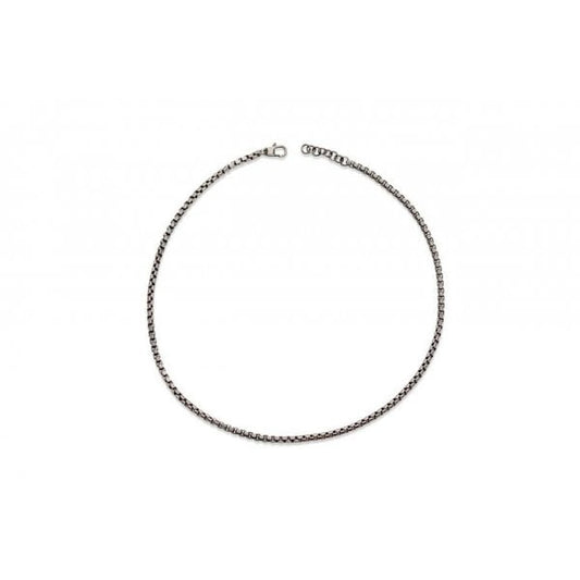 Figaro Necklace with Polished Blue IP Plating