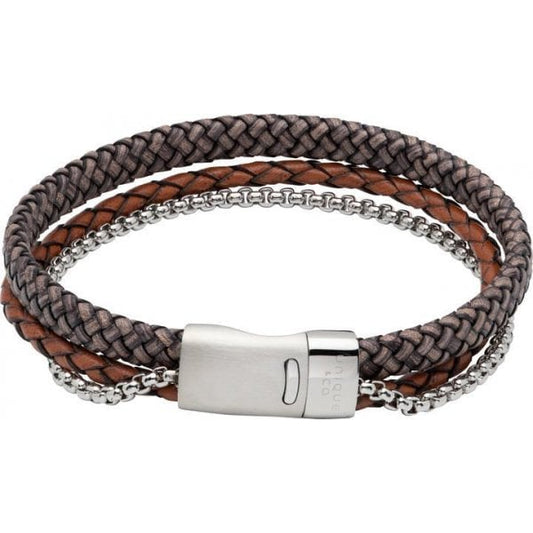 Antique Dark Brown Leather Bracelet