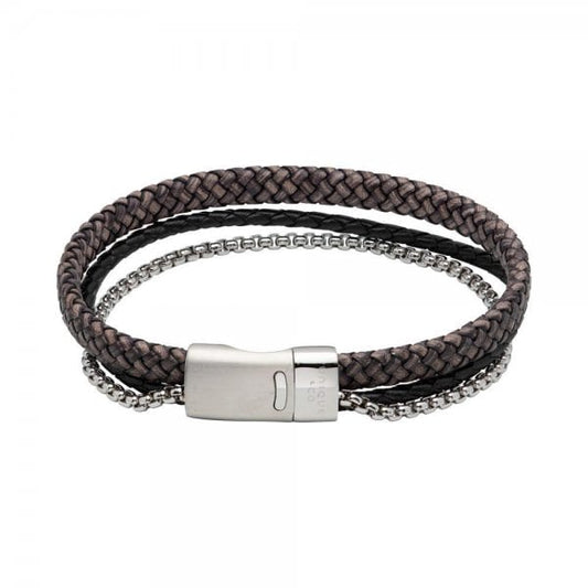Antique Black Leather Bracelet