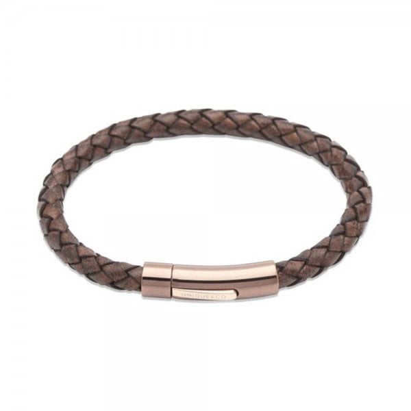 Dark Brown Leather 21cm Bracelet