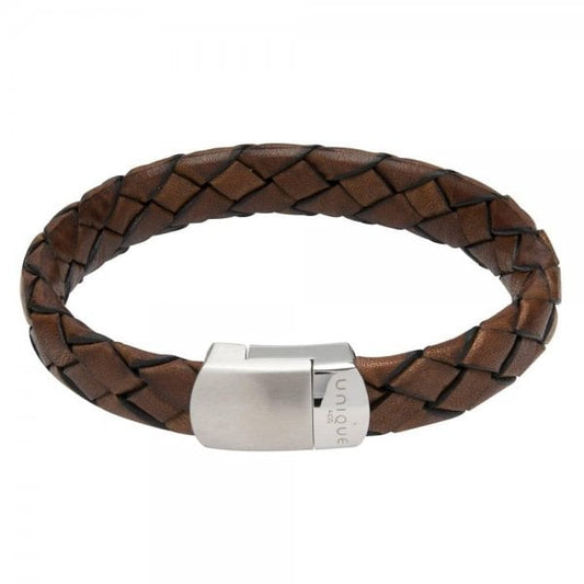 Stainless Steel Matte Polished Brown Bracelet