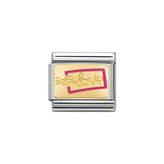 Love Postage Stamp With Fuchsi