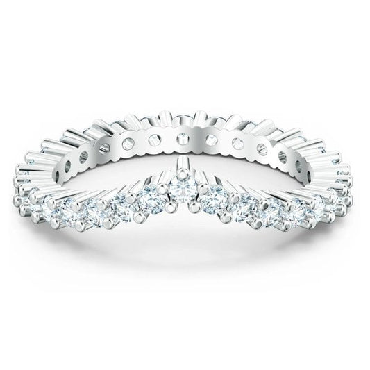 Vittore V Ring, White, Rhodium plated Ring S55