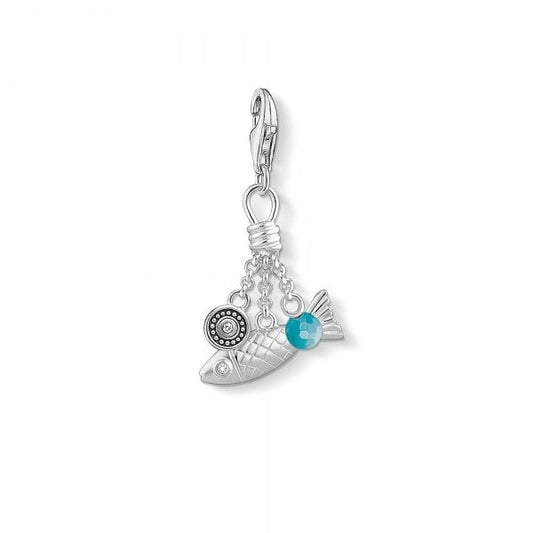 Silver Ethno Fish Charm