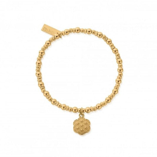 Silver Gold Plated Flower Of Life Bracelet