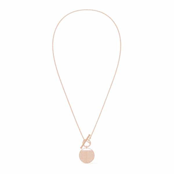 Ginger T Bar Set, White, Rose-gold tone plated