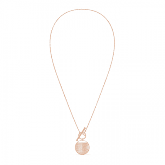 Ginger T Bar Set, White, Rose-gold tone plated