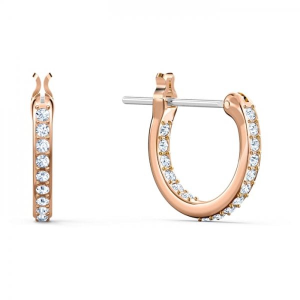 Ginger T Bar Set, White, Rose-gold tone plated