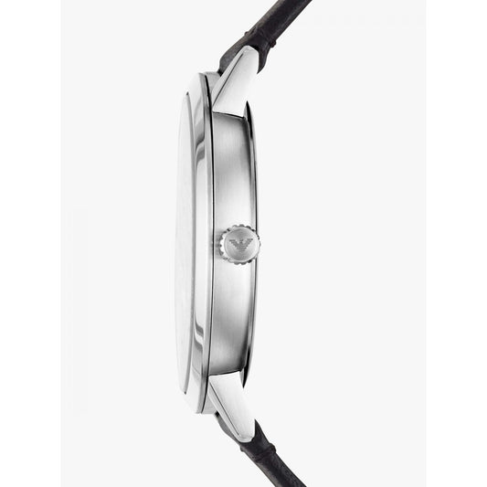 Men's Date Leather Strap Watch