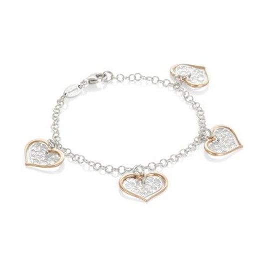 EX-DISPLAY Romantica Rose Gold Plated 4 Heart Bracelet