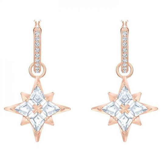 Symbolic Star Hoop Pierced Earrings