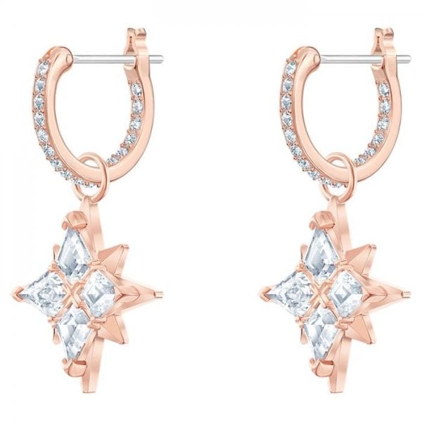 Symbolic Star Hoop Pierced Earrings