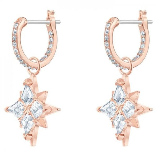Symbolic Star Hoop Pierced Earrings