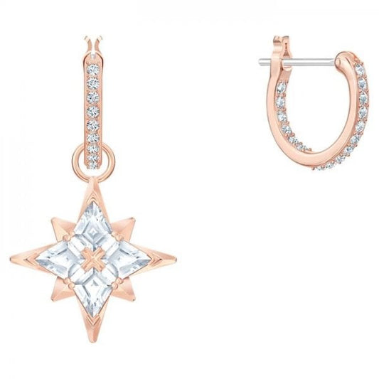 Symbolic Star Hoop Pierced Earrings