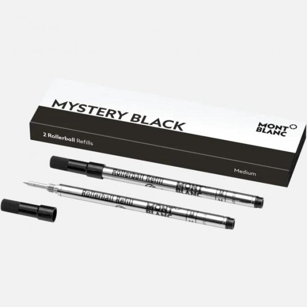 2 Rollerball Refills Mystery Black