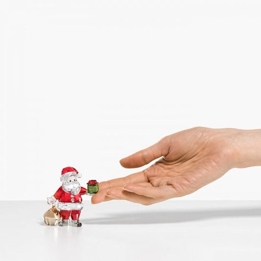 Joyful Santa Claus with Gift Bag Ornament