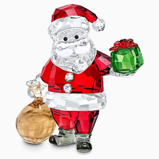 Joyful Santa Claus with Gift Bag Ornament