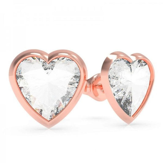 ROSE GOLD HEART STUD EARRINGS