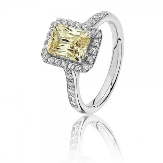 Halo Style Cubic Zirconia Ring SIZE O