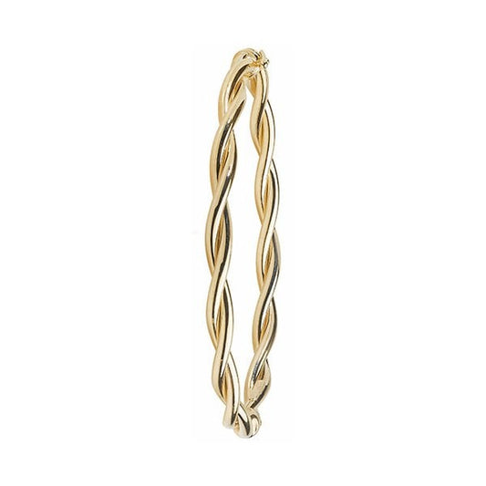 9CT YELLOW GOLD LADIES' HINGED BANGLE