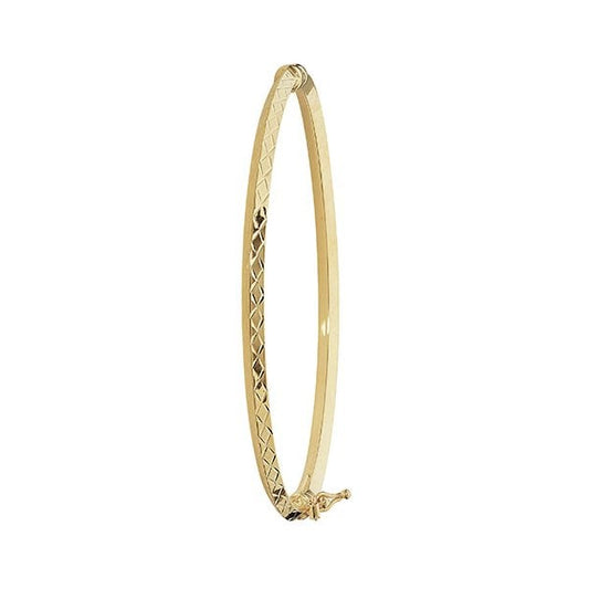 9ct Yel Gold Ladies' Hinged Bangle