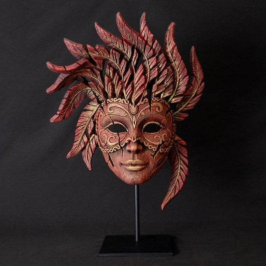 Venetian Carnival Mask - Red and Gold