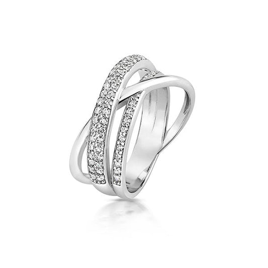 Triple Cross Over Ring SIZE O
