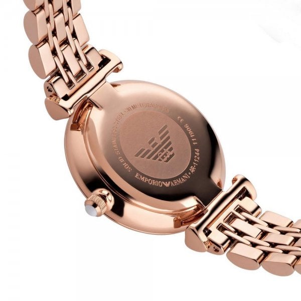 Crystal Bracelet Strap Watch, Rose Gold/White