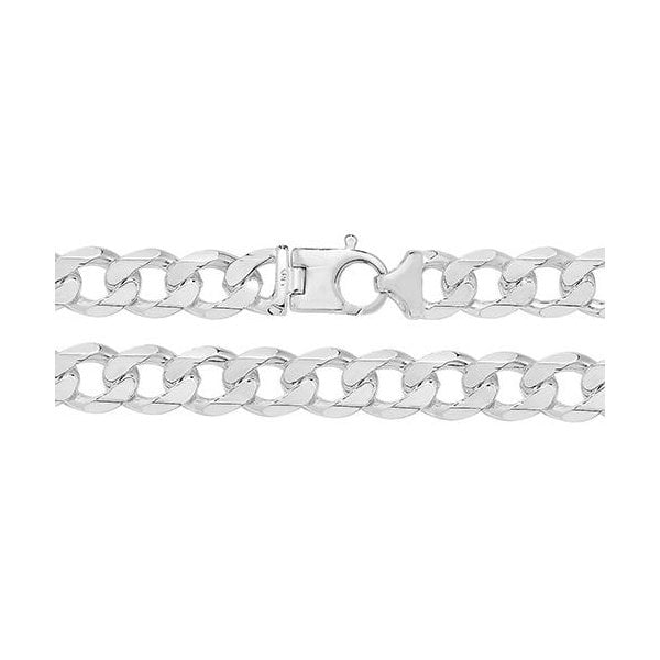 Silver Heavy D/Cut Curb Chain