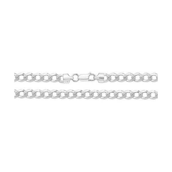 Silver Flat Curb Chain