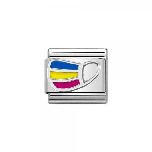 Silver Rainbow Mask Charm
