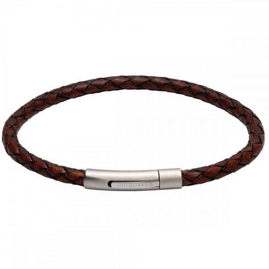 Antique Dark Brown Leather 19cm Bracelet