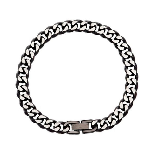 Bracelet with Polished Black IP Coating 21cm