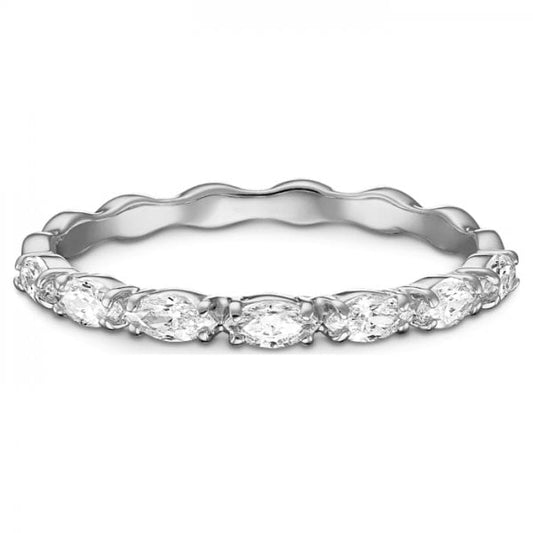 Vittore Marquise Ring, Rhodium plated SIZE 58