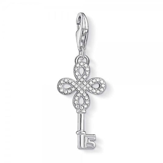 Infinity Key Cubic Zirconia Charm