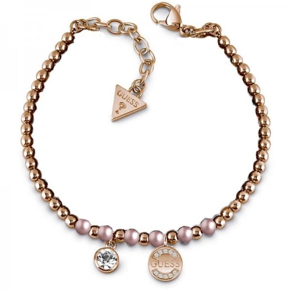 Rose Gold Uptown Chic Logo Coin Bracelet
