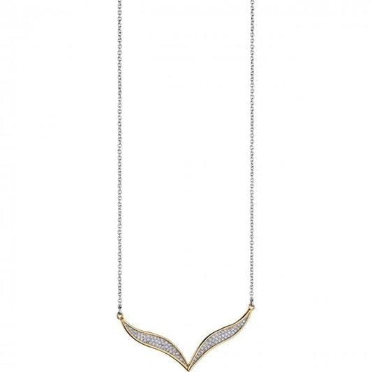 Gold Pave Wavy Necklace