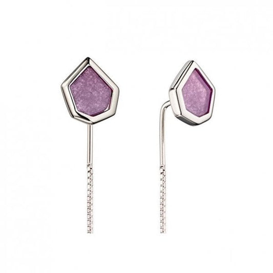 Purple Quartz Long Earrings
