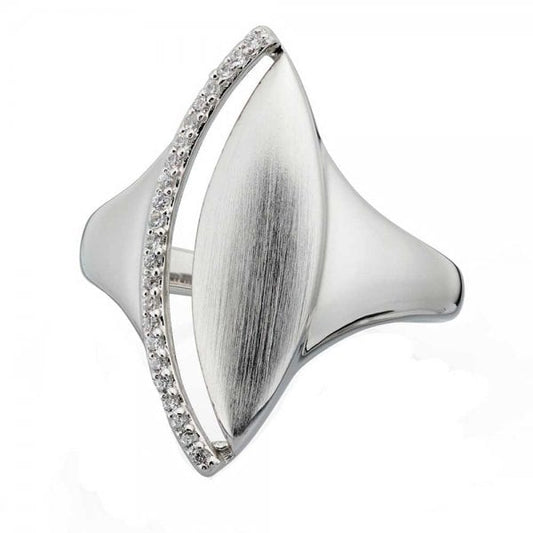 Sterling Silver CZ Marquise Ring SIZE N