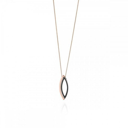 Rose Gold Marquise Pavee Pendant