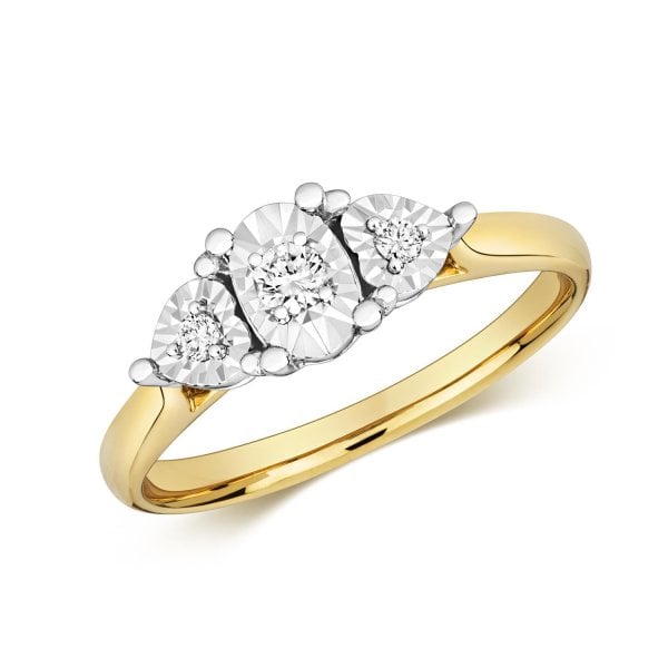 DIAMOND ILLUSION 3 STONE 1/OV 2/HT - SIZE L